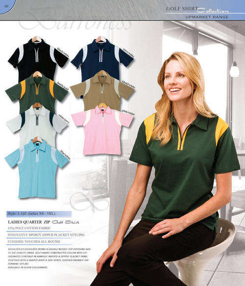 Ladies Quarter Zip Sports Shirt