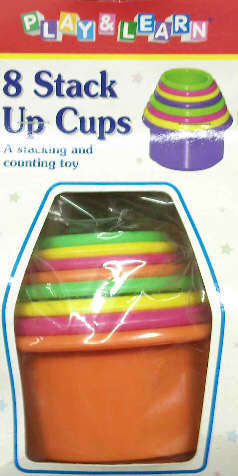 PLAY & LEARN 8PC STACKING CUPS