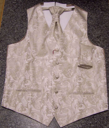 Mens 3pc Waistcoat Cravat Set  >>>REAL-DEAL<<<