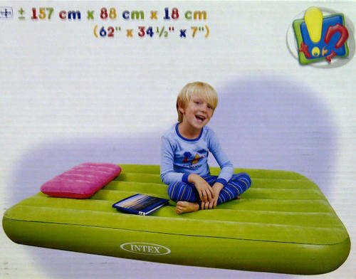 KIDZ COSY INFLATABLE BED with PILLOW (157 X 88 X 18 CM)