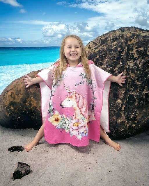 UNICORN PONCHO KIDS 2-6 YEARS OLD