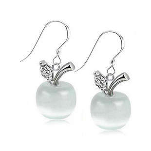CAT'S EYE DANGLING EARRINGS, AUSTRIAN CRYSTAL
