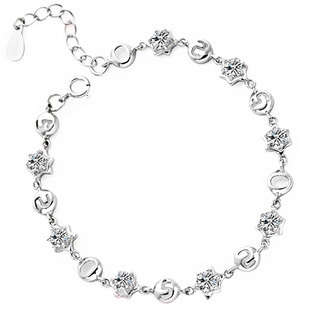 Shinning Austria Crystal Tennis Bracelet, 925 Sterling Silver