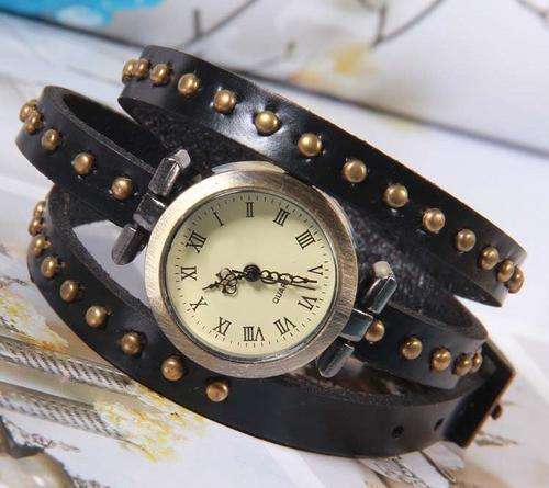 BLACK WRAP AROUND LADIES WATCH