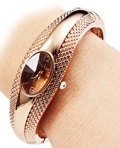 Stunning Women's Watch Bronze Casual Style Alloy Bracelet