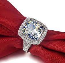 Beautiful, 4ct Large Real 925 Sterling Silver Ring Engagement Swiss made Diamond - Size 7