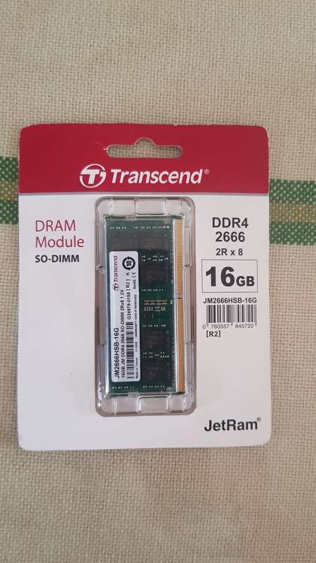 Transcend DDR4-2666 SO-DIMM 16GB JetRam JM2666HSB-16G