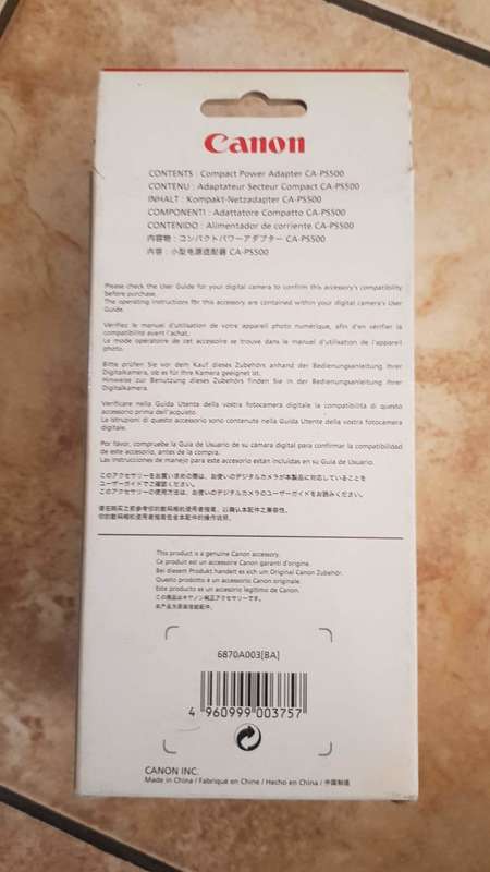 Canon ACK600 AC Adaptor