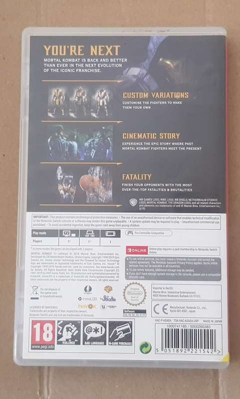 Nintendo Switch Game - Mortal Kombat 11