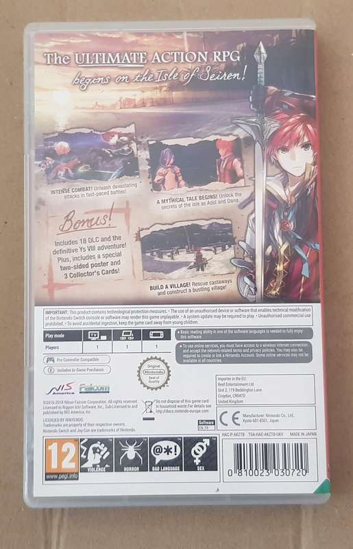 Nintendo Switch Game - YS VIII: Lacrimosa of DANA