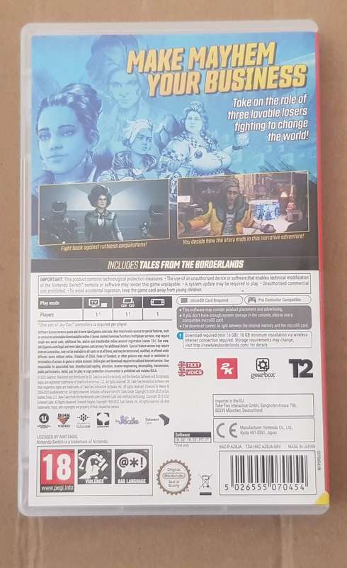 Nintendo Switch Game - New Tales from the Boarderlands Delux edition
