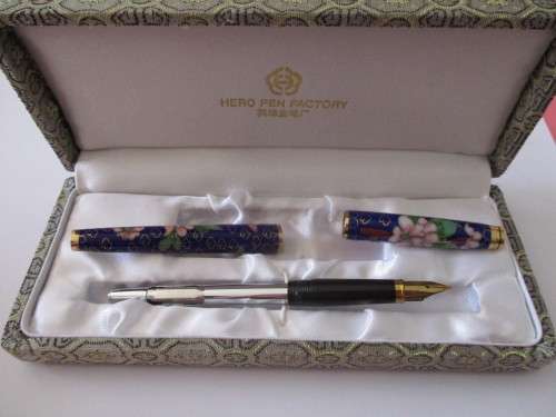 Vintage Hero Fountain Pen   - Cloisonne Pen