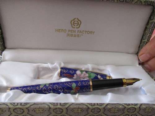 Vintage Hero Fountain Pen   - Cloisonne Pen