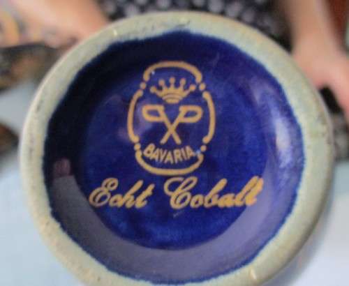Vintage Bavaria Echt Cobalt and Gold Porcelain Vase
