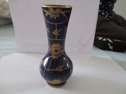 Vintage Bavaria Echt Cobalt and Gold Porcelain Vase