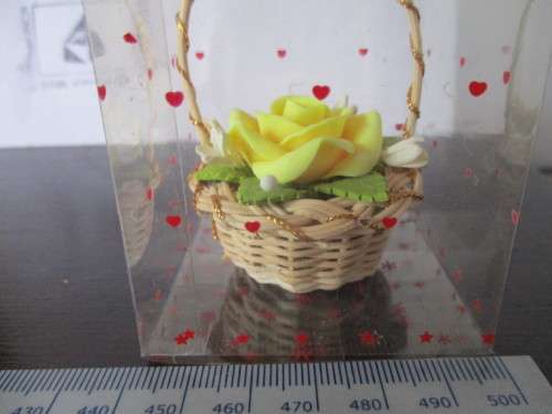 Magnifisesense Gift- Soap Yellow Rose in Basket Box