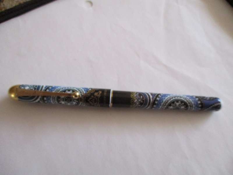 Vintage Blue Mono -cloissone Pen
