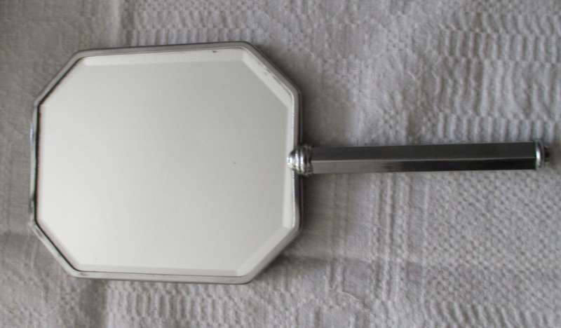 Vintage  Hand Mirror Needlepoint Petit Point