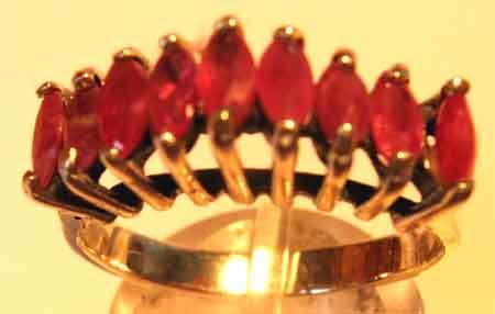Genuine Ruby in Sterling Silver Ring.