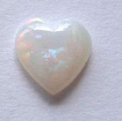 Solid 6.00 mm Heart cut Opal 0.36 ct.