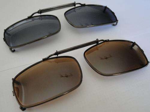 POLARISED SIDE CLIP ON GREY AND BROWN  LENS