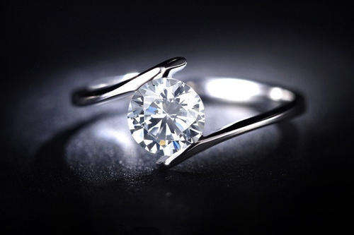 Silver Ring, Platinum Plated, Luxury Austria Crystal - AVAILABLE IN ONE SIZE ONLY