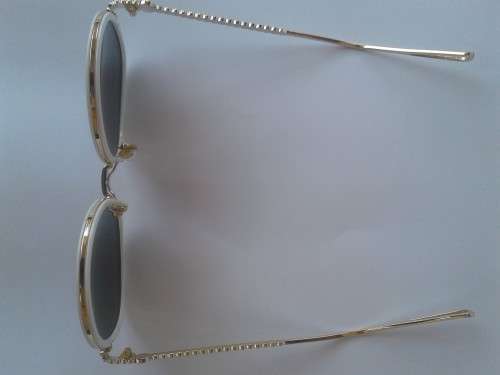 Women Fashion White Frame Double Rim Sunglasses