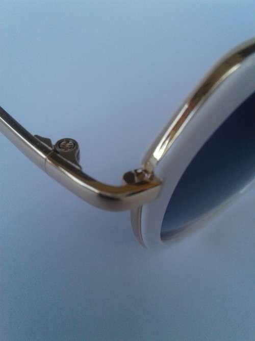 Women Fashion White Frame Double Rim Sunglasses
