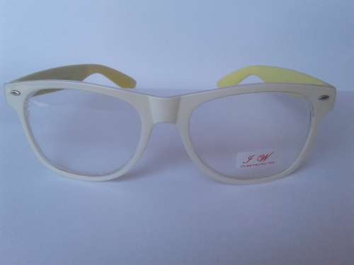 Women Fashion White Frame Double Rim Sunglasses