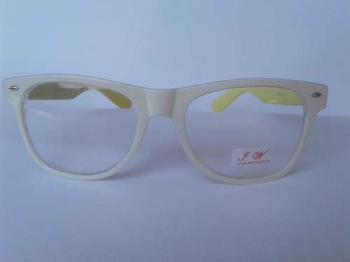 Women Fashion White Frame Double Rim Sunglasses