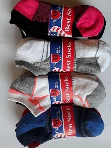 12 Pair Bright Multi Colour Socks