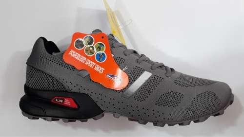 Powerland Mens Trainers Grey - Size 5 6 7 8 9 10