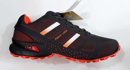 Powerland Mens Trainers Orange - Size 6 7 8 9