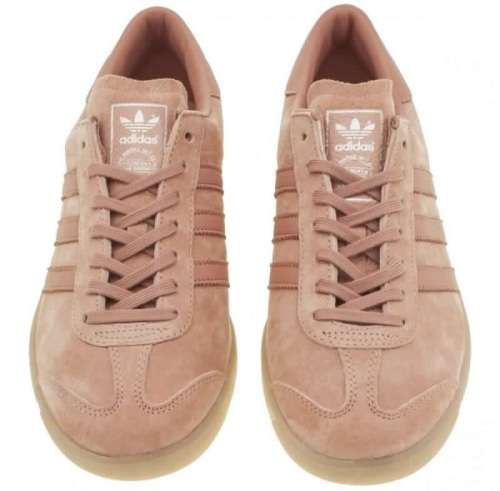 Adidas Men's Suede Hamburg Pink Sneakers - 6