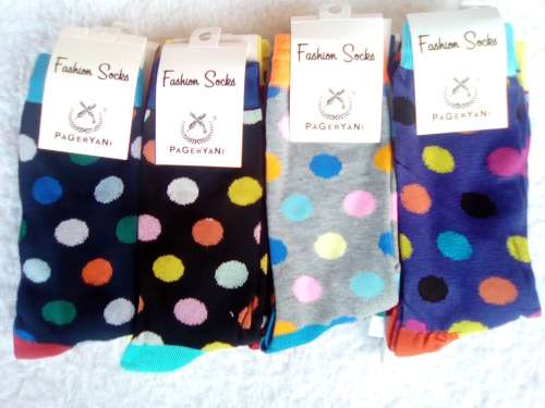 12 Pair Cotton Polka Socks