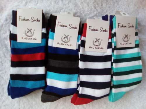 12 Pair Cotton Stripe Socks