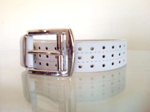 Women's Leather Three Hole Belt For Jeans