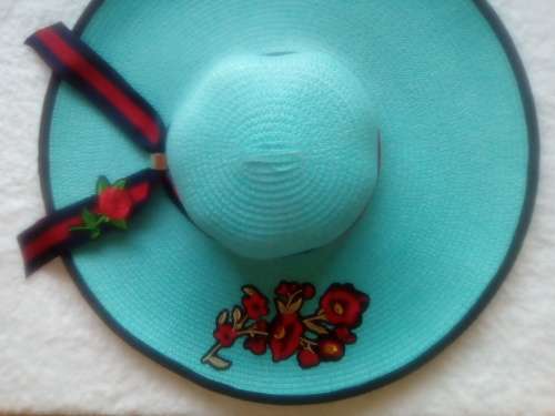 Woman Blue Summer Hat