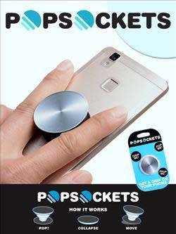 PopSockets : Expanding Stand and Grip for Smartphones and Tablets : Silver