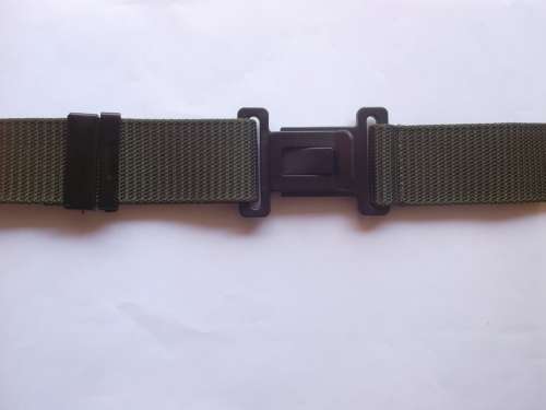 Canvas Web Belt Military Style with Black Buckle