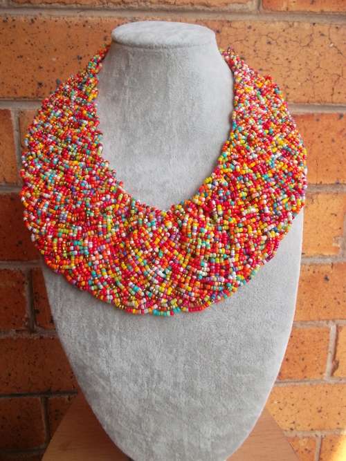 Handmade Multi-strand Glass Bead Necklaces For Women