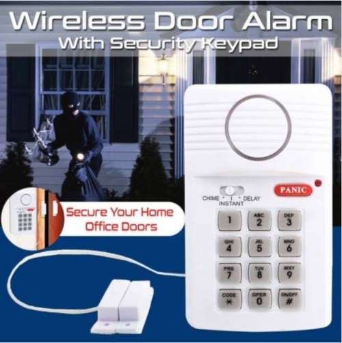Loud Wireless Door Alarm Security With Pin Keypad for Home, Office, Garage