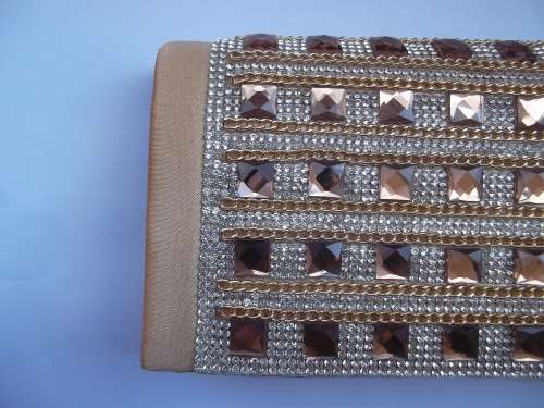 Women Satin Rhinestone Clutch Bags
