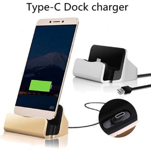 Charging Dock and Sync Stand for Type C (Gold)