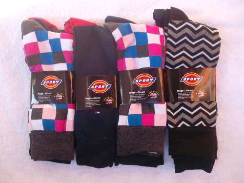 12 Pair - Comfortable Geometric  Cotton Socks