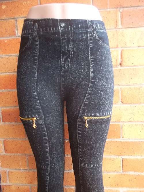 Stretchy Skinny Pants With Front Zipper Detail