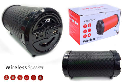 Portable High-power Wireless Bluetooth Speakers KTS-386 - Red