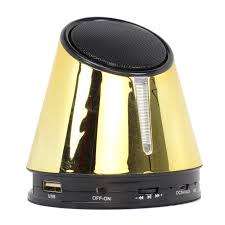 Glossy Music Portable Bluetooth Speaker WX52 (Gold)