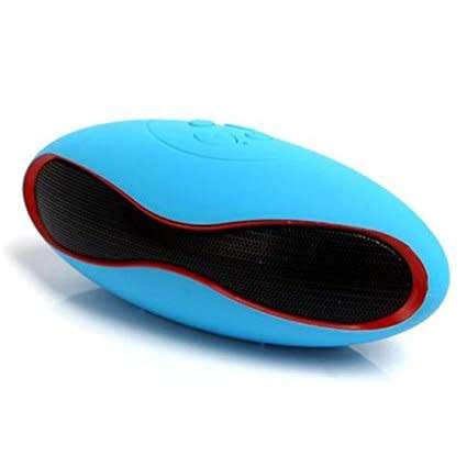 Portable Rugby Shape Bluetooth Speakers With Music Subwoofer - Blue