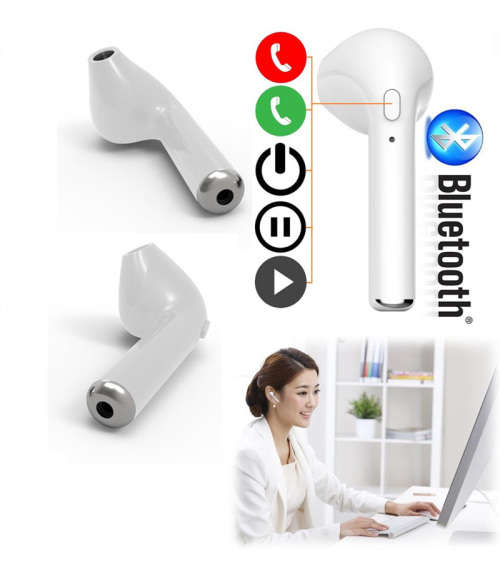i7 Wireless Bluetooth Earbud Music In-Ear Headset V4.1+EDR